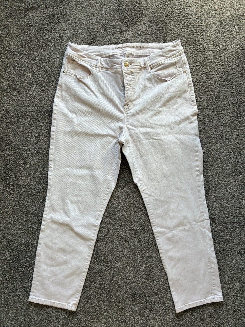 Light Tan So Slimming Girlfriend Crop Pants